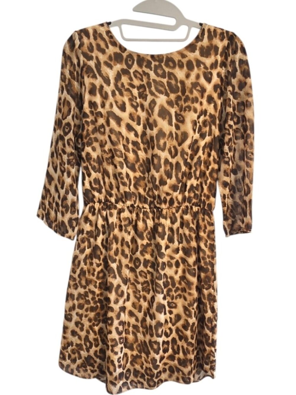 Everly Animal Print Dress Womens Size Medium Cheetah Leopard Big Cat